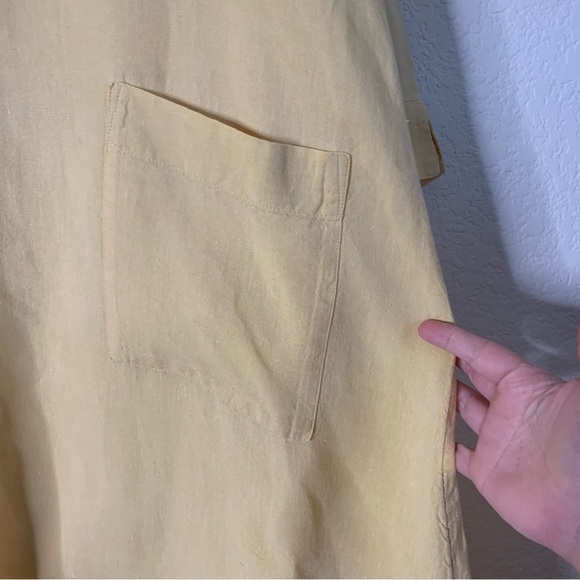 J.Jill Pure Linen 100% linen Patch pocket long sleeve button down dress MP - Picture 8 of 8